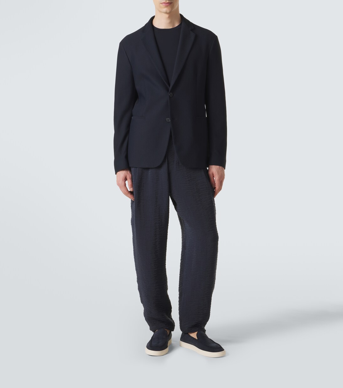 Blazer en maille gaufrée | Giorgio Armani