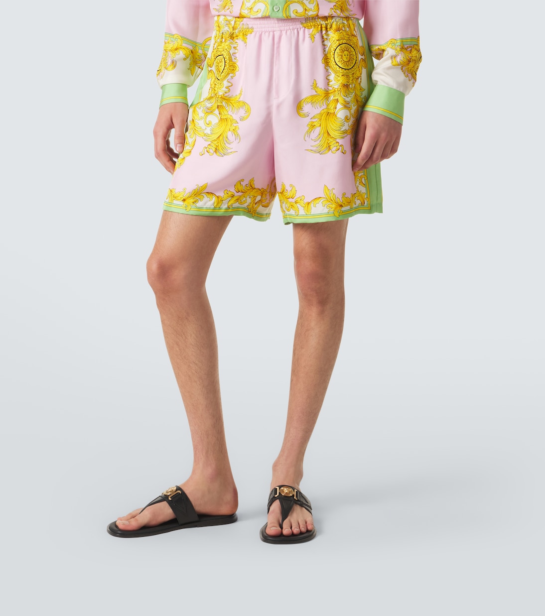 Printed silk shorts | Versace