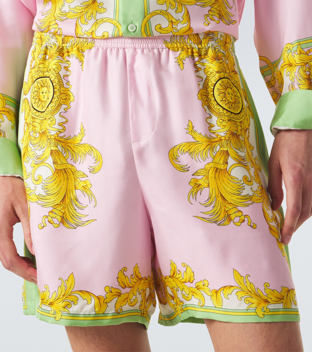 Printed silk shorts | Versace