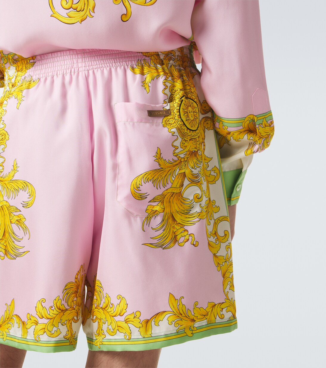 Printed silk shorts | Versace