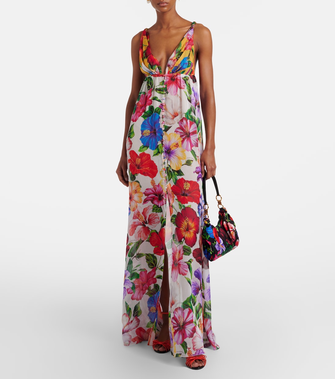 Floral silk chiffon top | Dolce&Gabbana