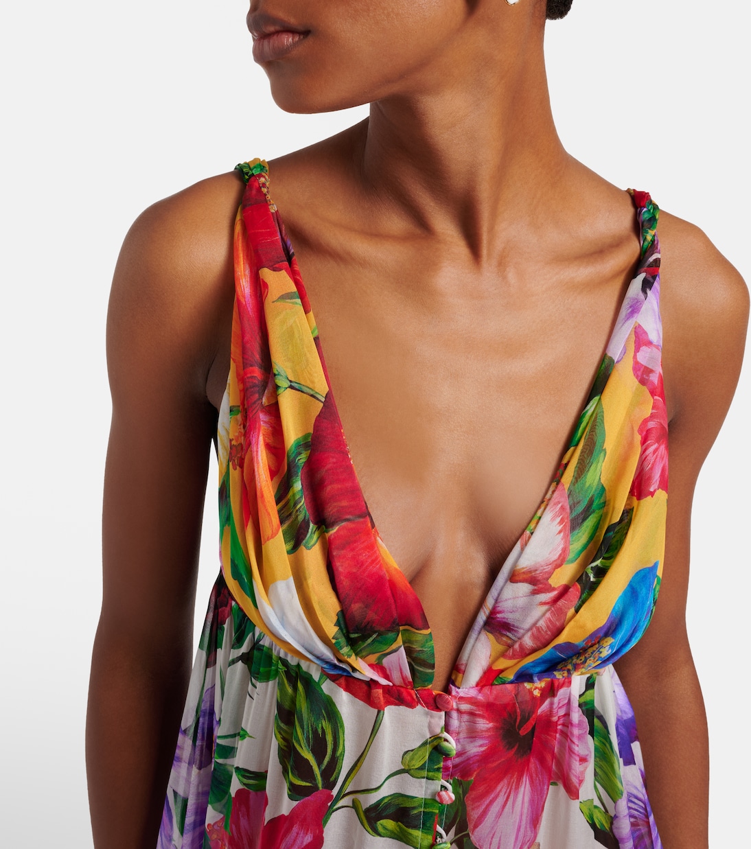 Floral silk chiffon top | Dolce&Gabbana
