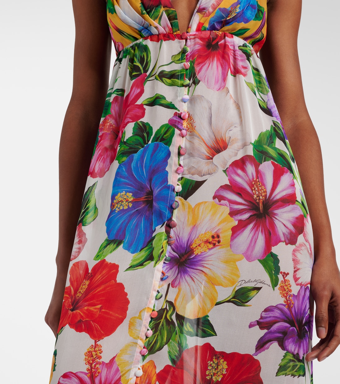 Floral silk chiffon top | Dolce&Gabbana