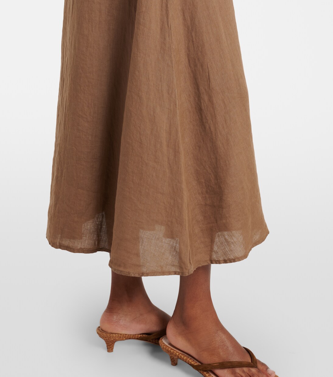 Reta linen midi dress | Velvet