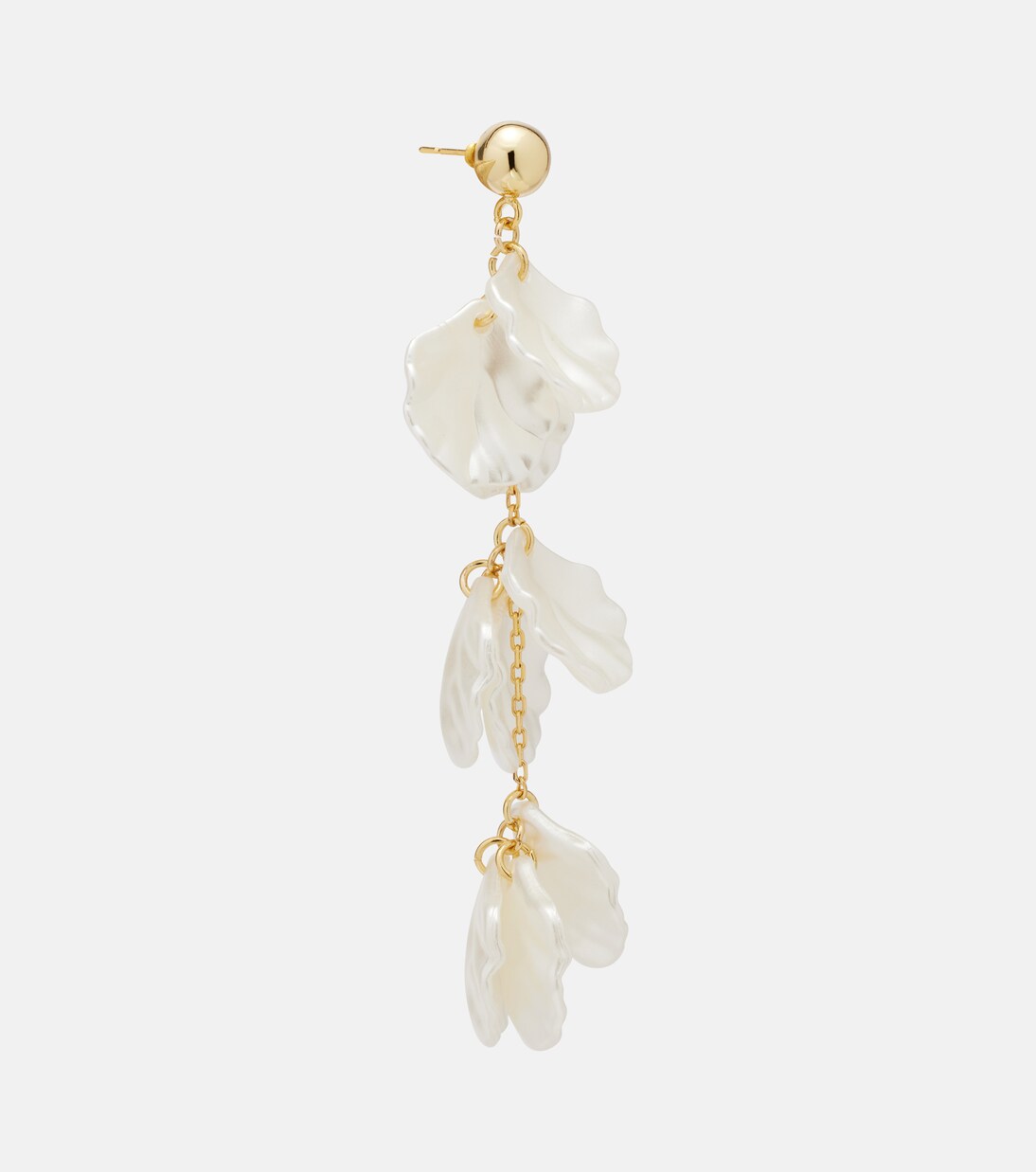 Tiered faux pearl-embellished earrings | Self-Portrait