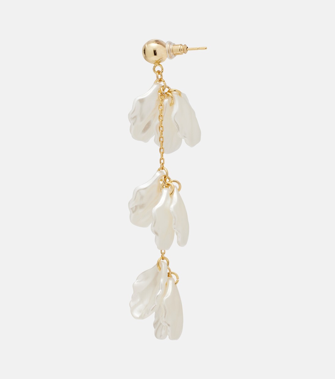 Tiered faux pearl-embellished earrings | Self-Portrait