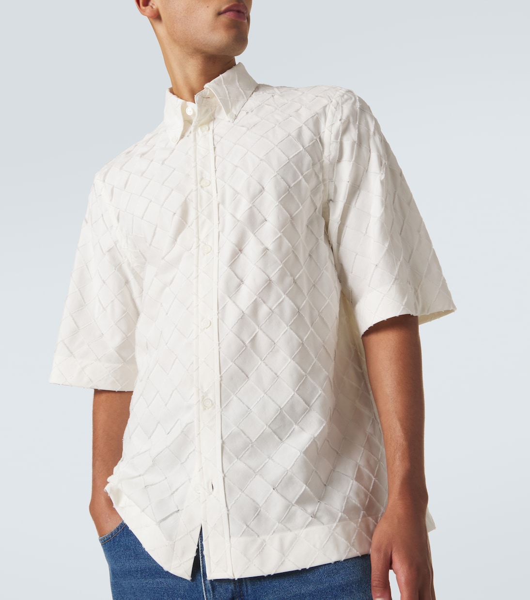 Intrecciato cotton poplin shirt  | Bottega Veneta