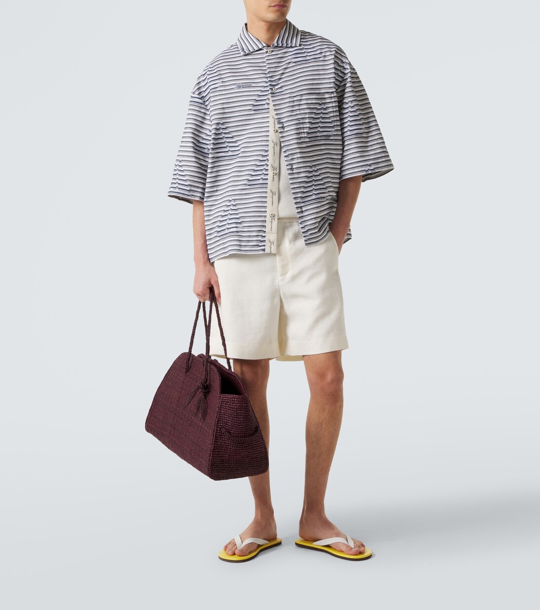 Plage striped cotton bowling shirt | Jacquemus
