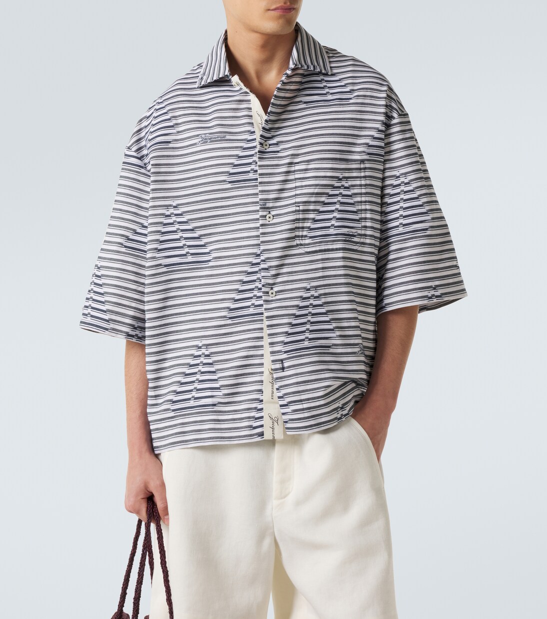 Plage striped cotton bowling shirt | Jacquemus