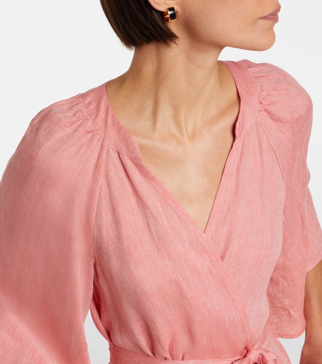 Audacieuse belted linen midi dress | Eres