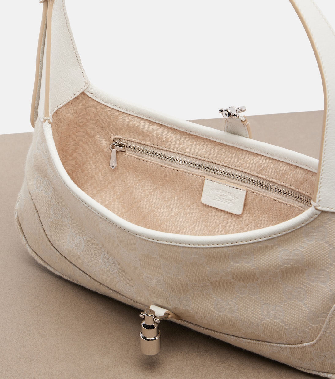 Jackie Slim Medium GG canvas shoulder bag | Gucci