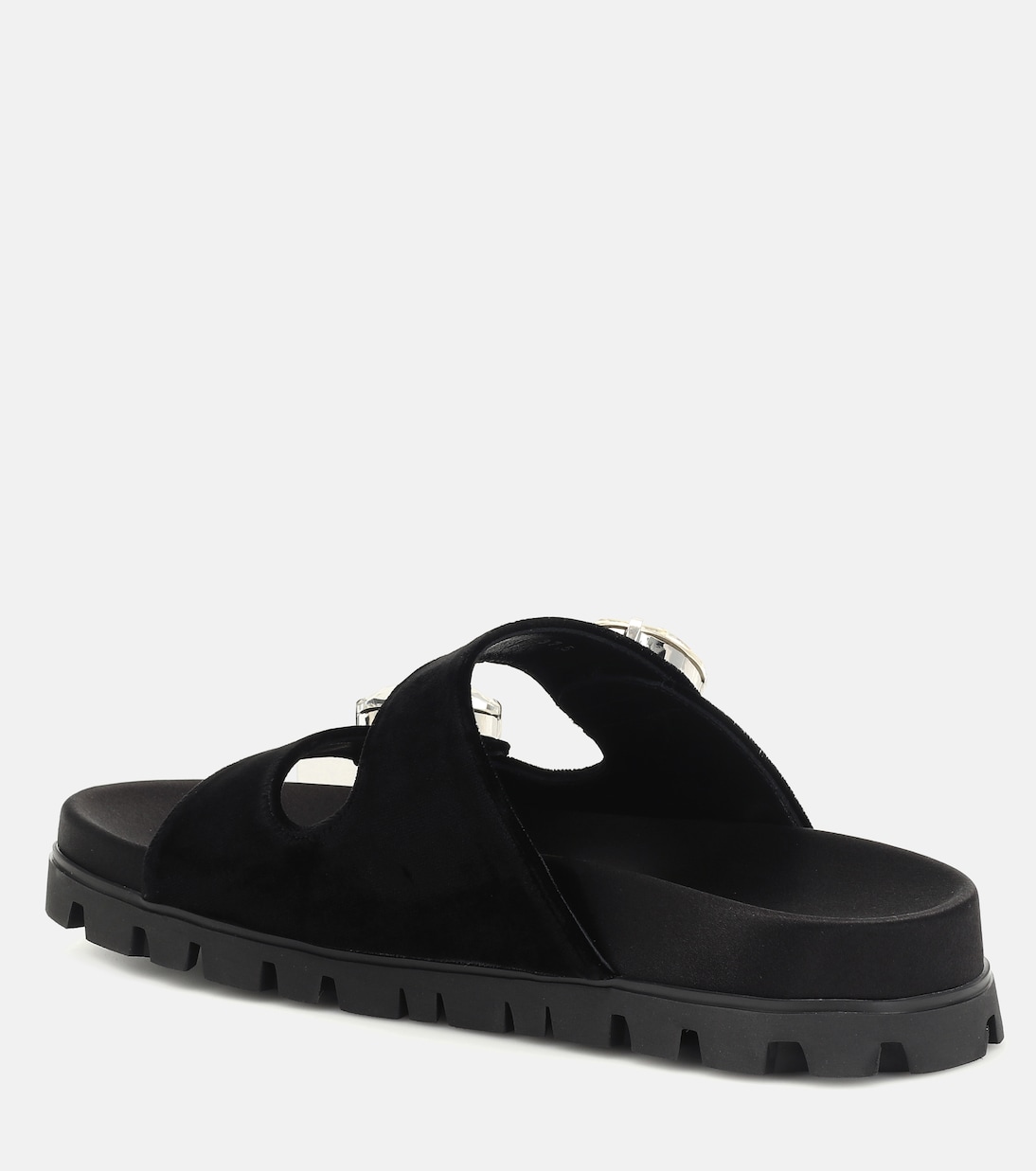 Embellished velvet sandals | Miu Miu