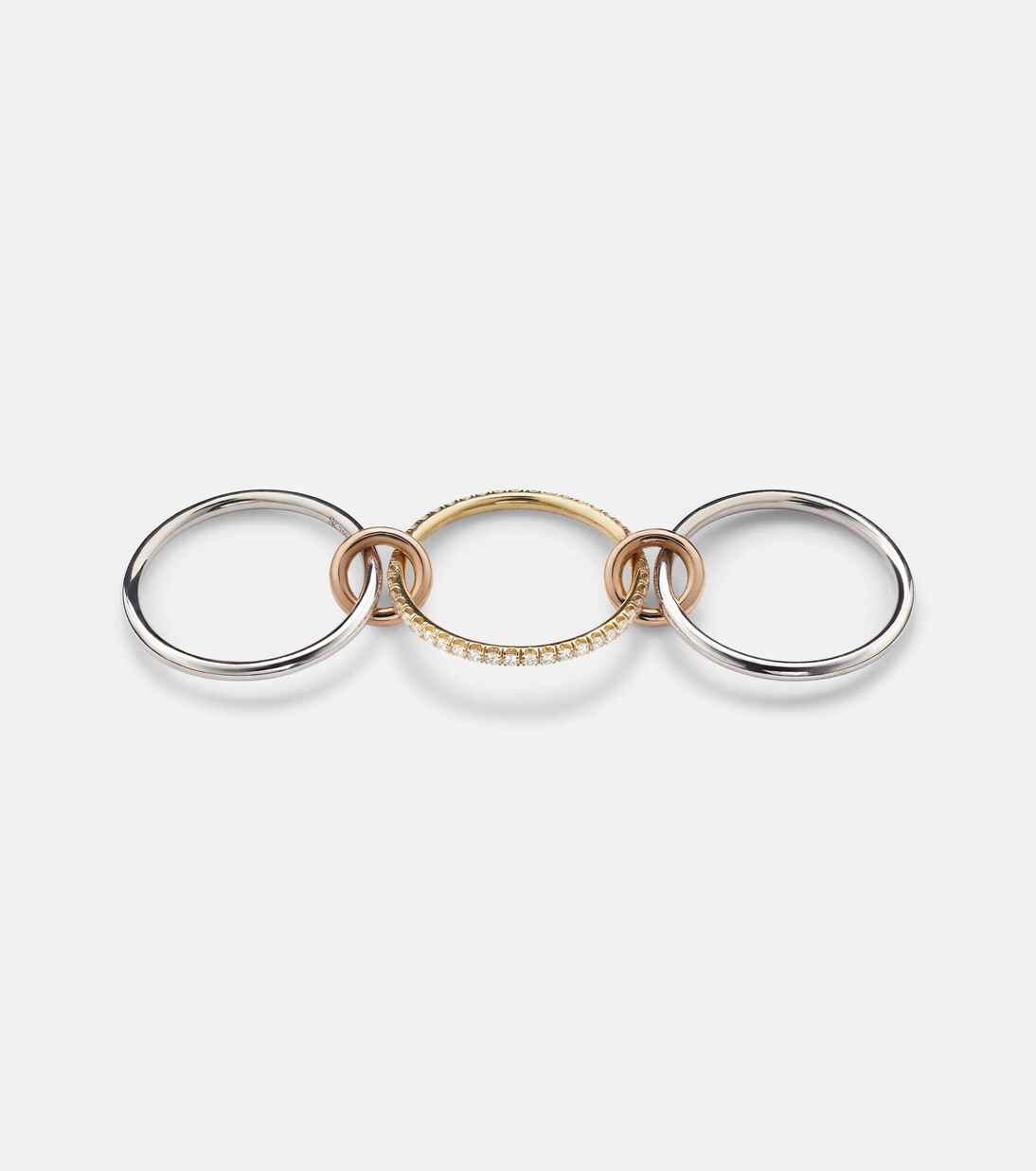 Anello Sonny in oro rosa, giallo e bianco 18kt con diamanti | Spinelli Kilcollin