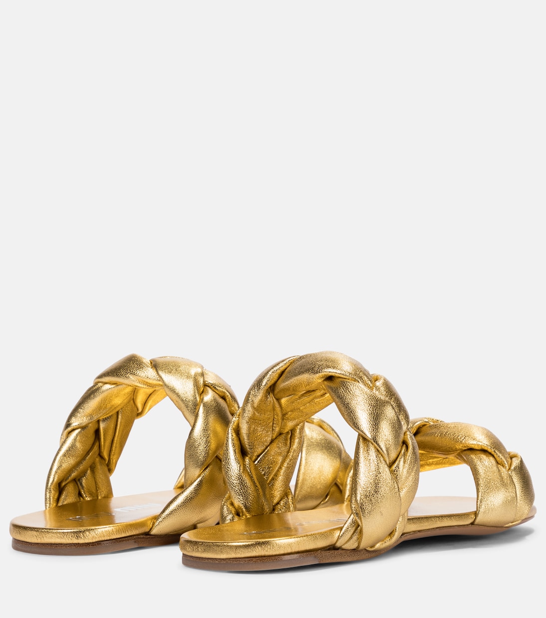 Sandali in pelle metallizzata | Miu Miu