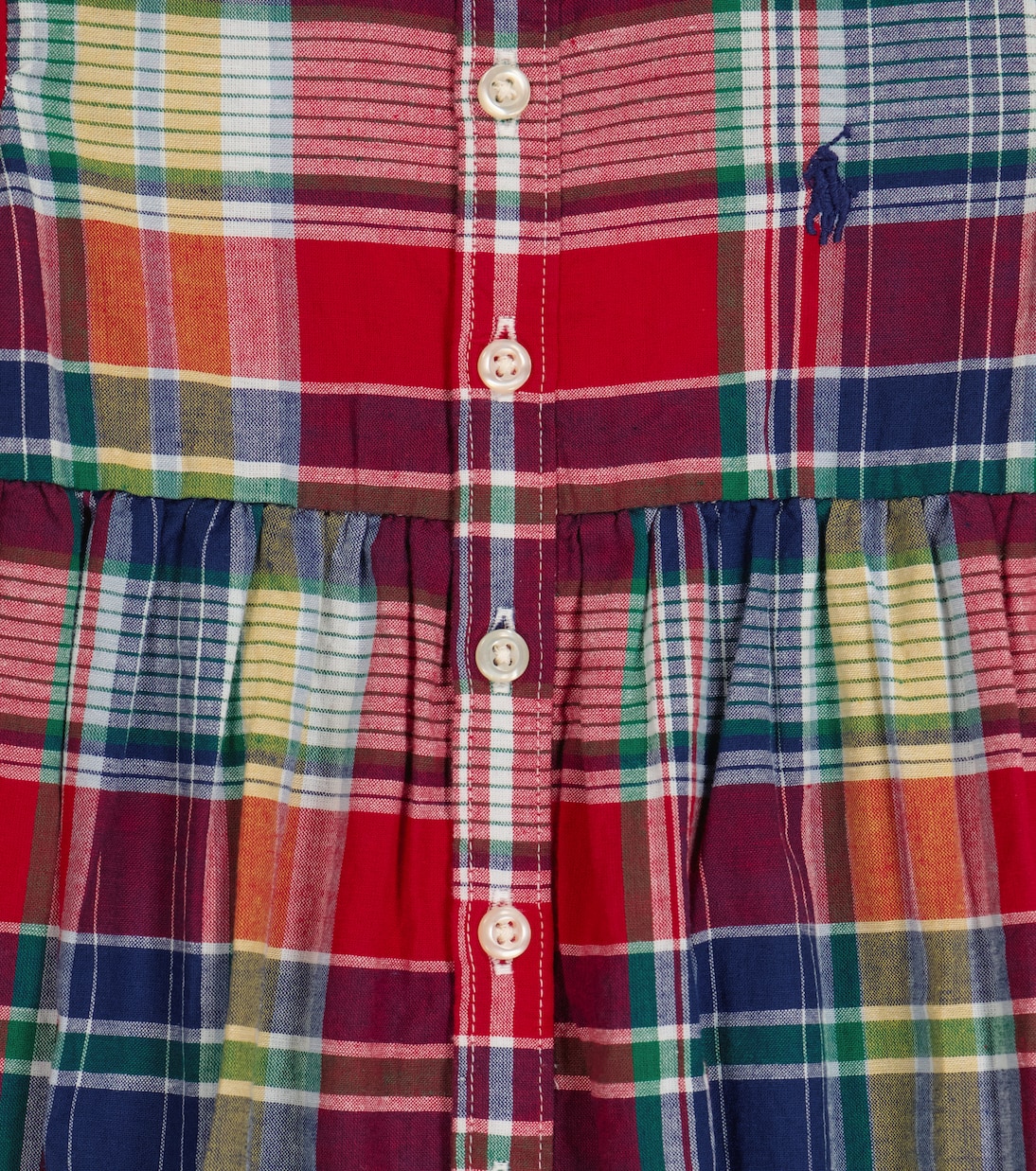 Baby checked cotton playsuit | Polo Ralph Lauren Kids