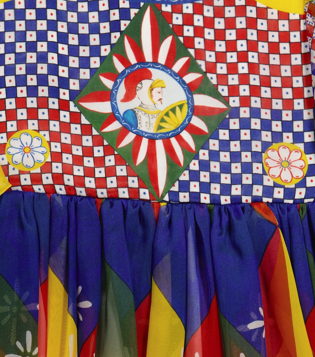 Robe longue Alexa imprimée en soie | Dolce&Gabbana Kids