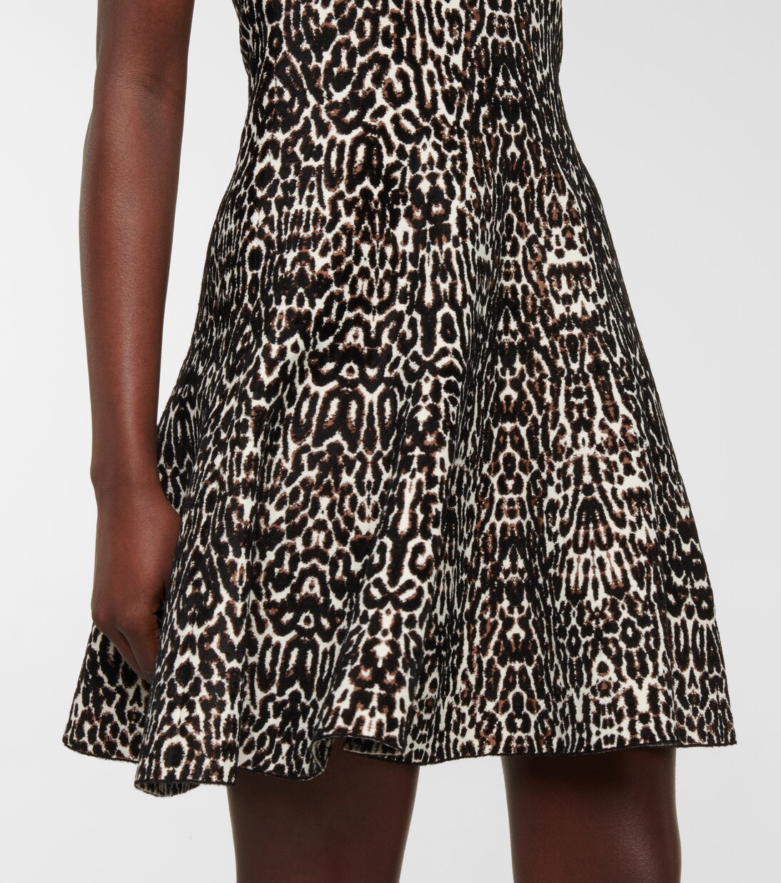Leopard-print jacquard minidress | Alaïa