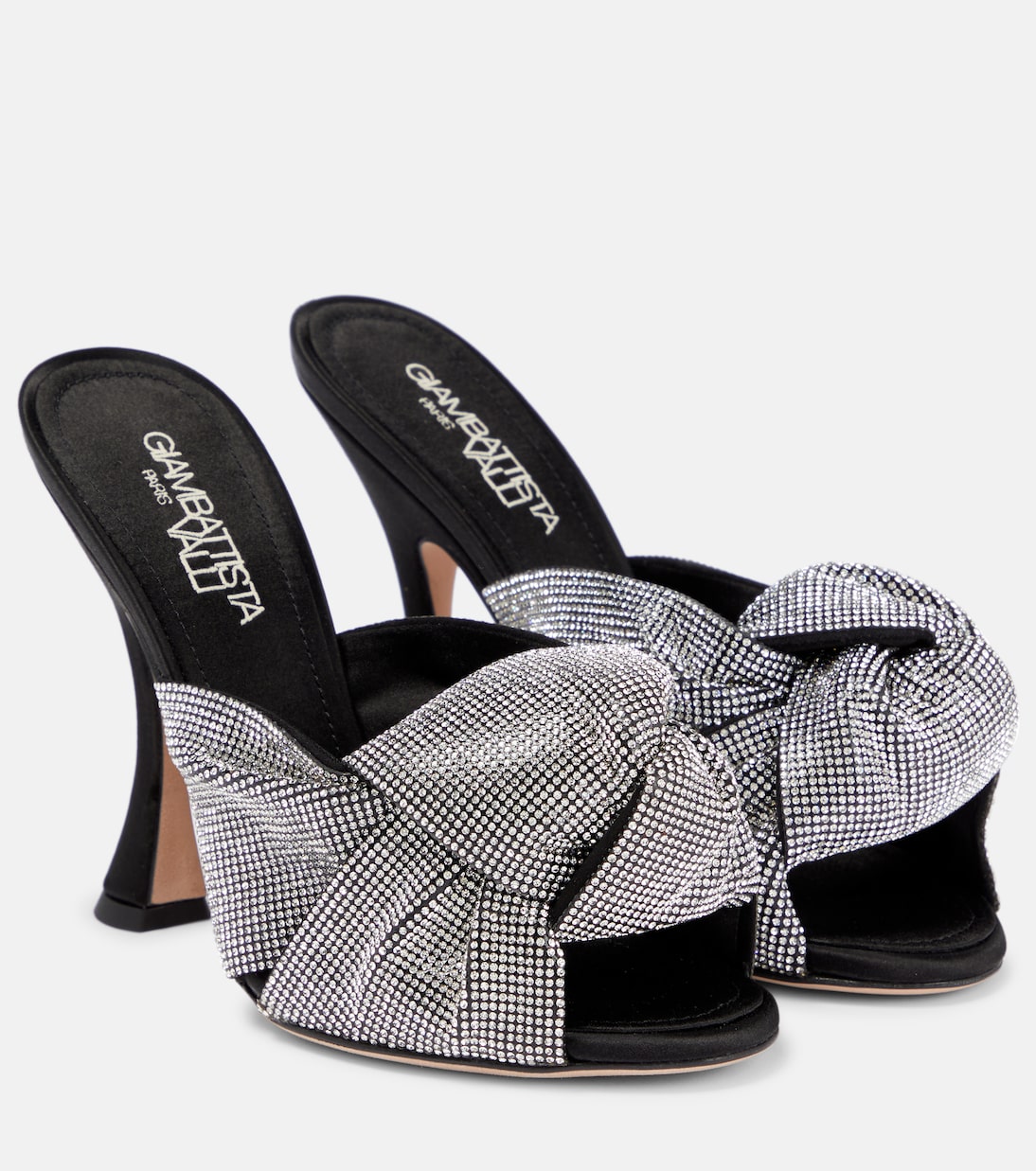 Verzierte Pantoletten aus Satin | Giambattista Valli