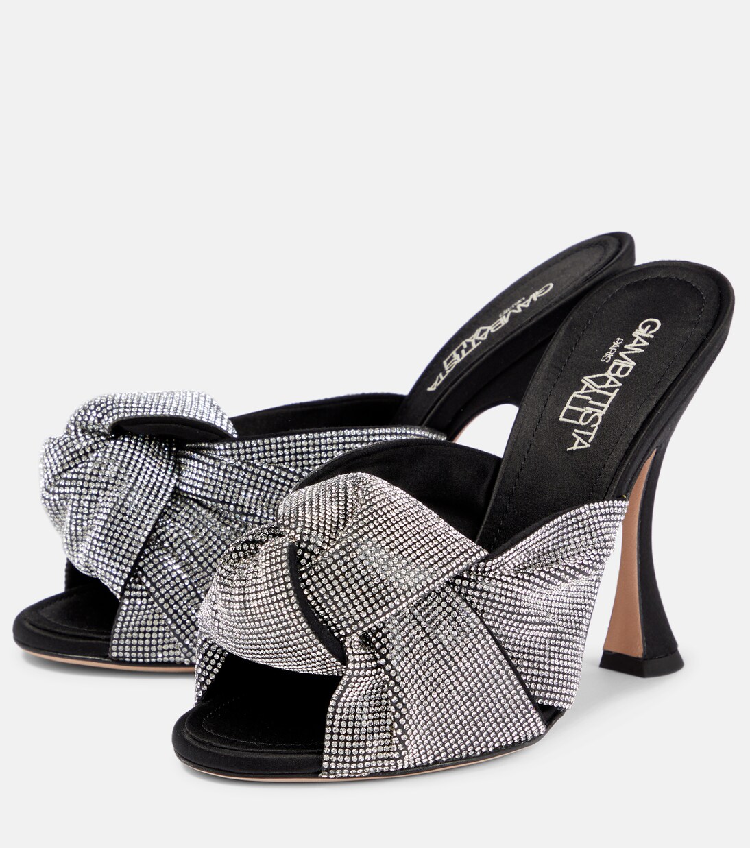 Verzierte Pantoletten aus Satin | Giambattista Valli