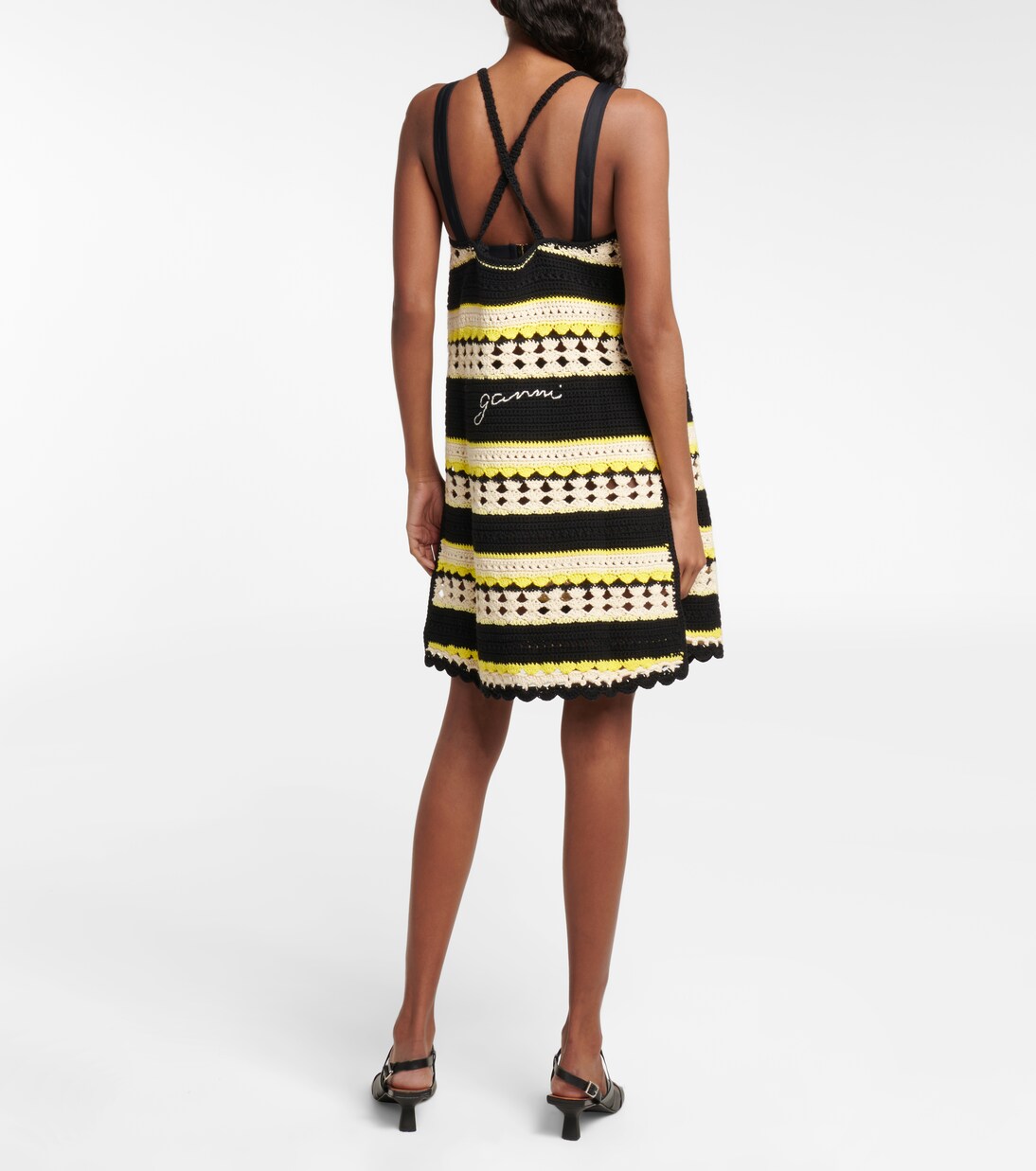 Minikleid aus Häkelstrick | Ganni