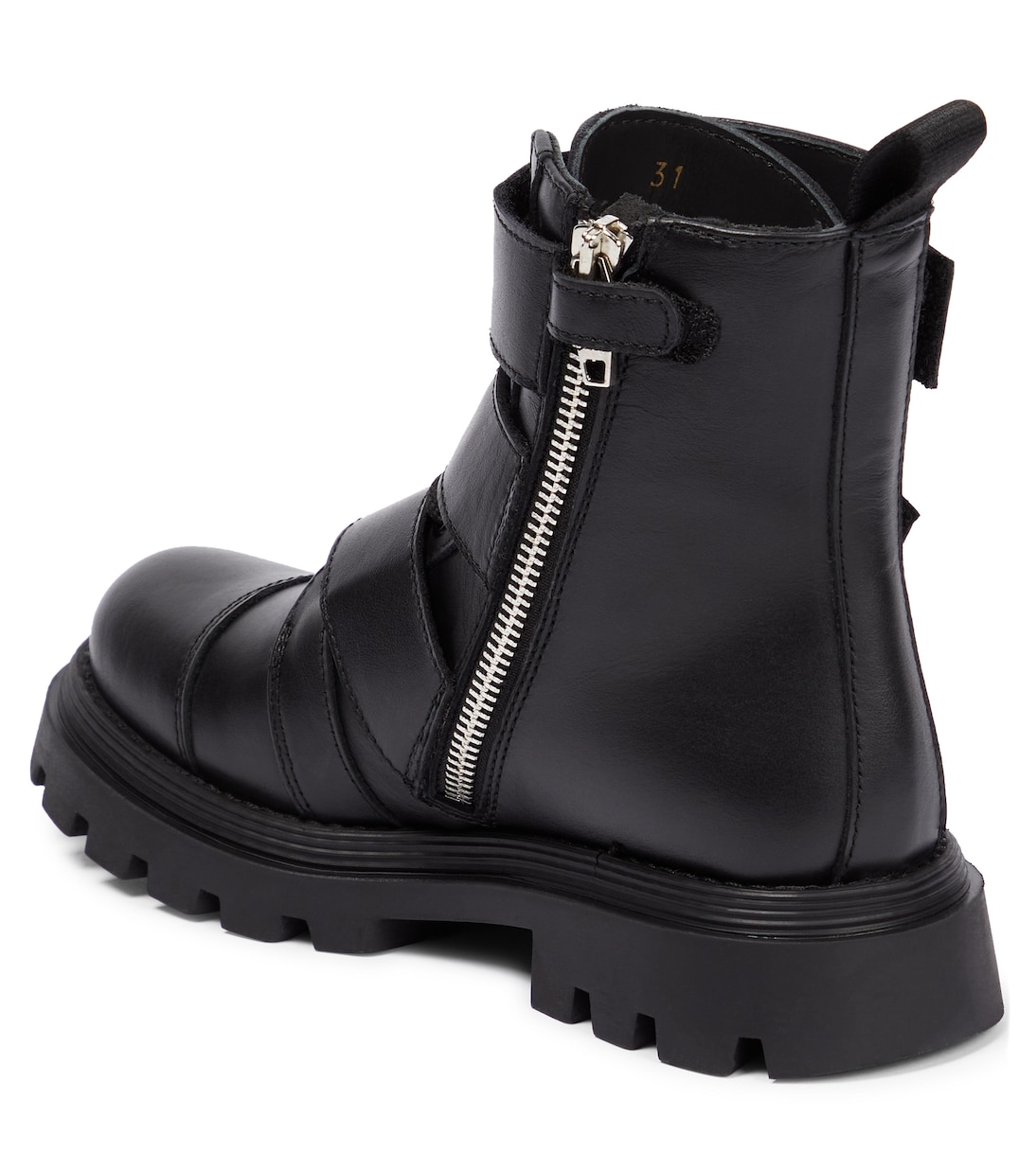 Leather ankle boots | Balmain Kids