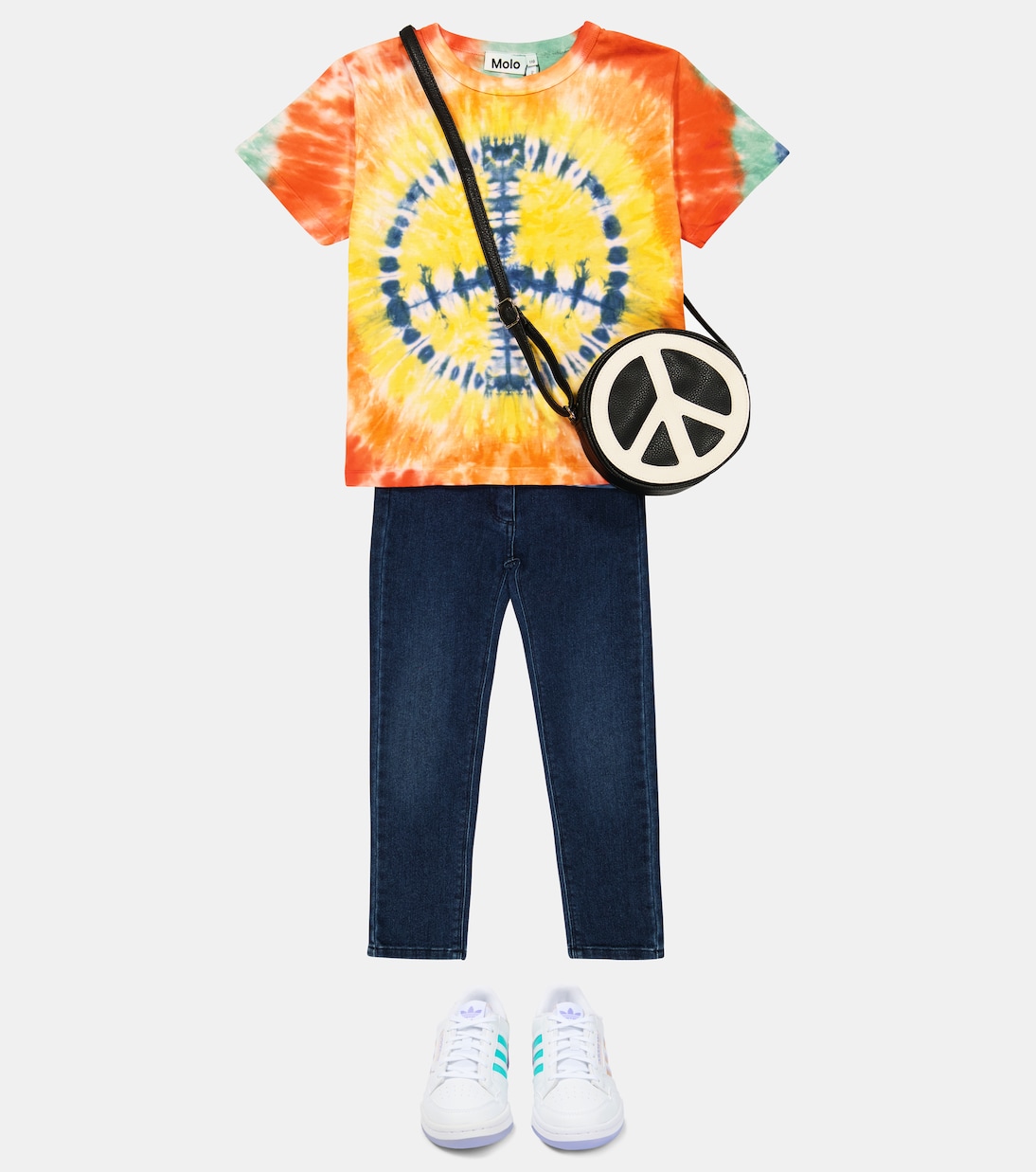 Peace round faux leather crossbody bag | Molo