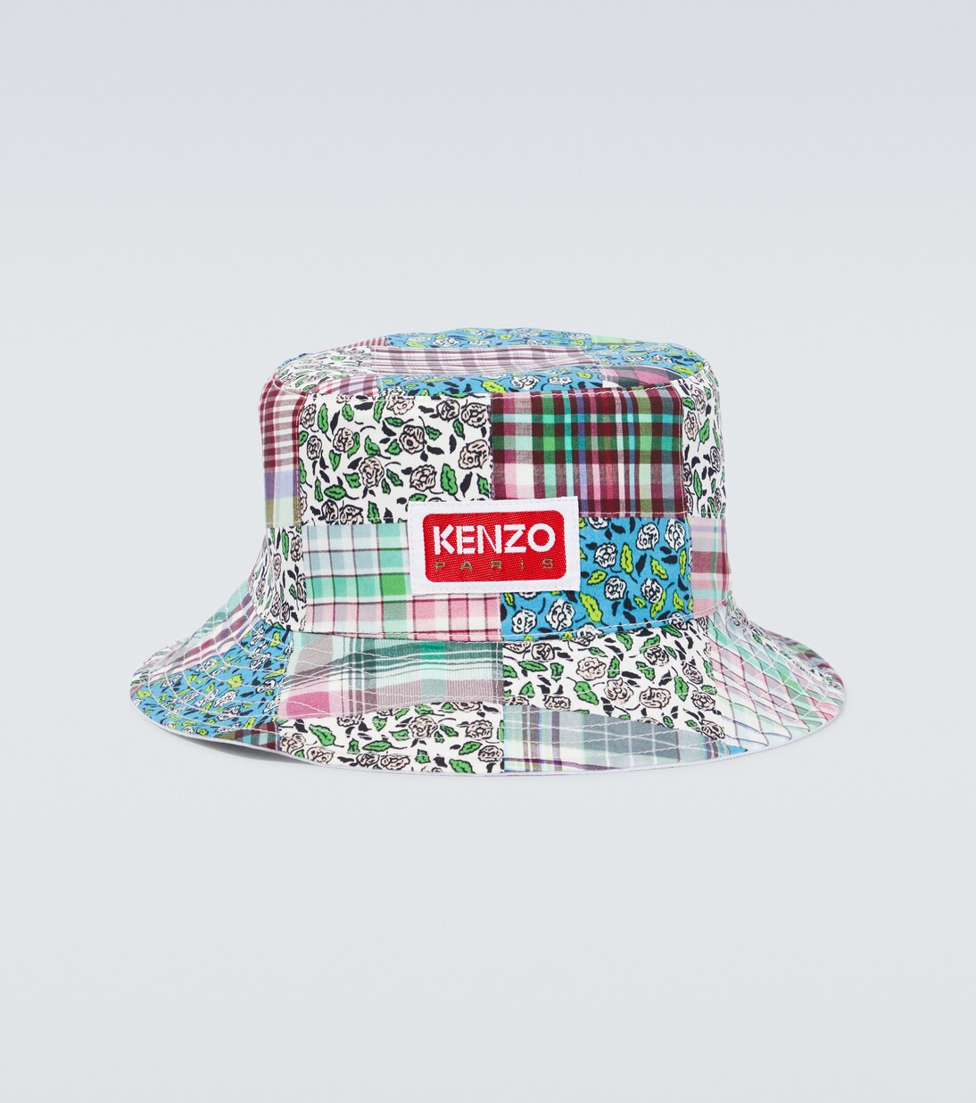 Checked cotton and silk bucket hat | Kenzo