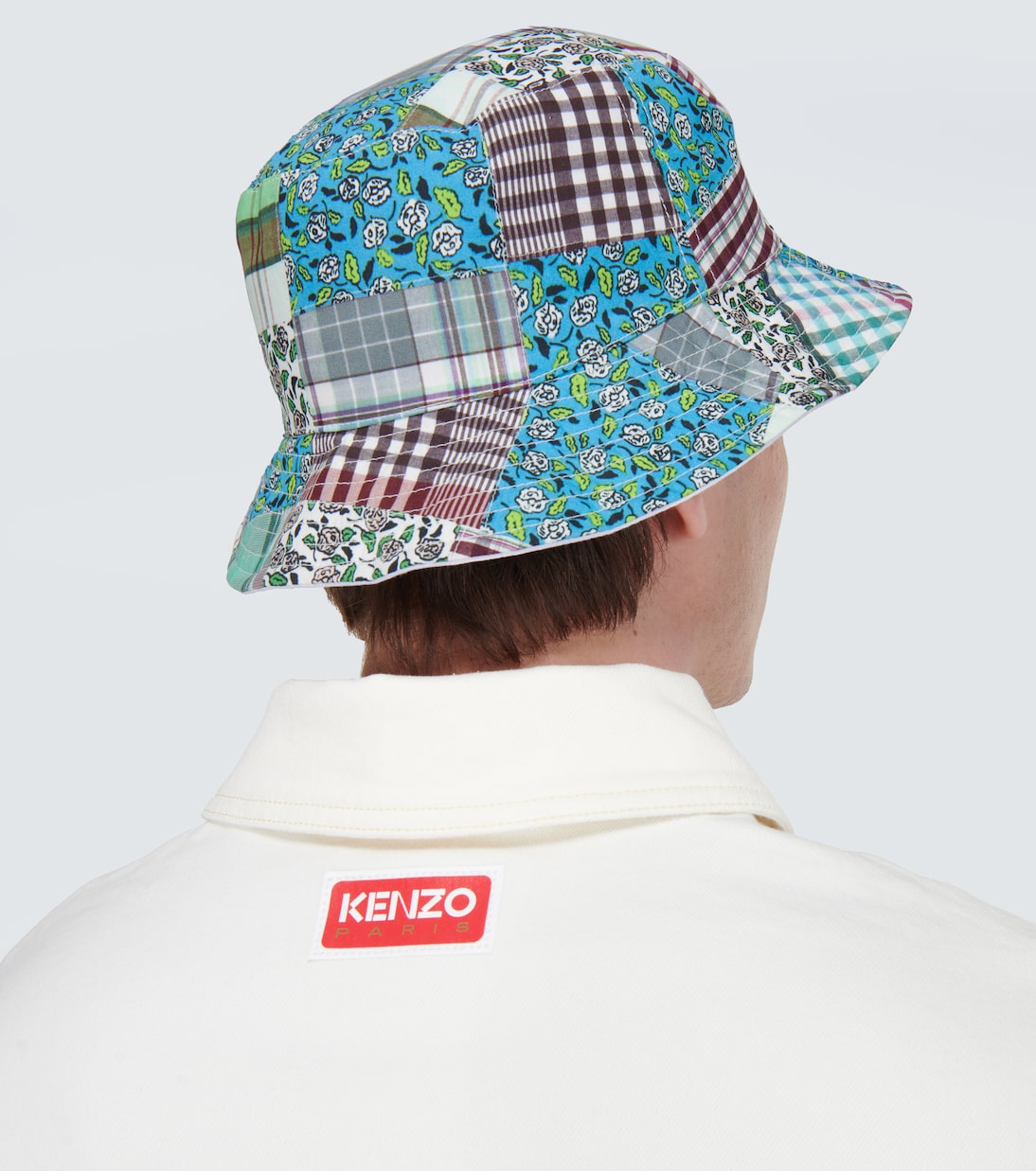 Checked cotton and silk bucket hat | Kenzo