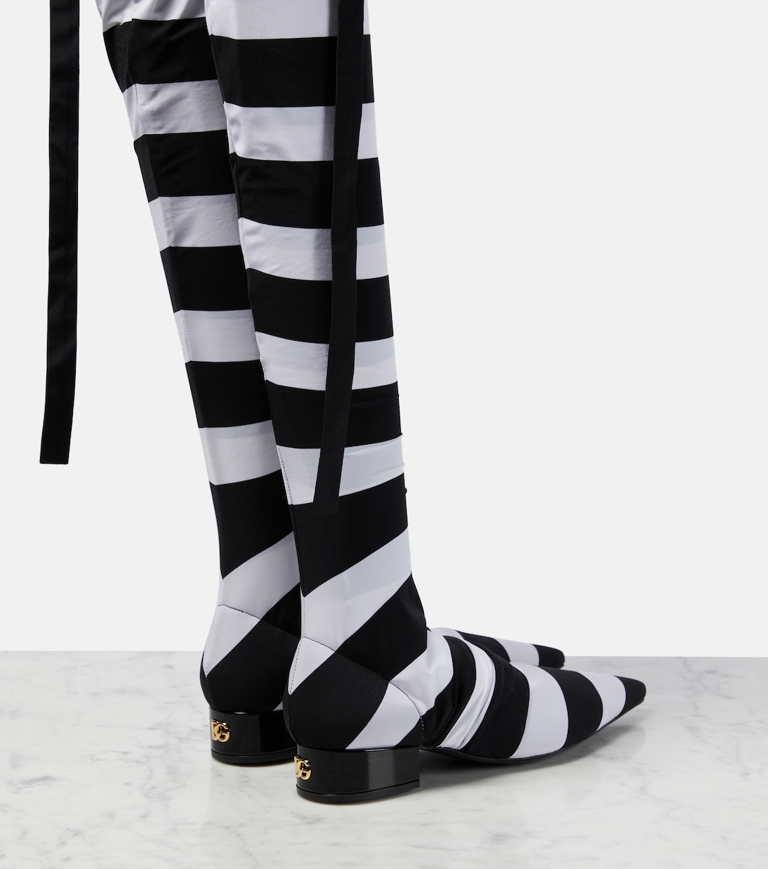 Portofino striped over-the-knee boots | Dolce&Gabbana
