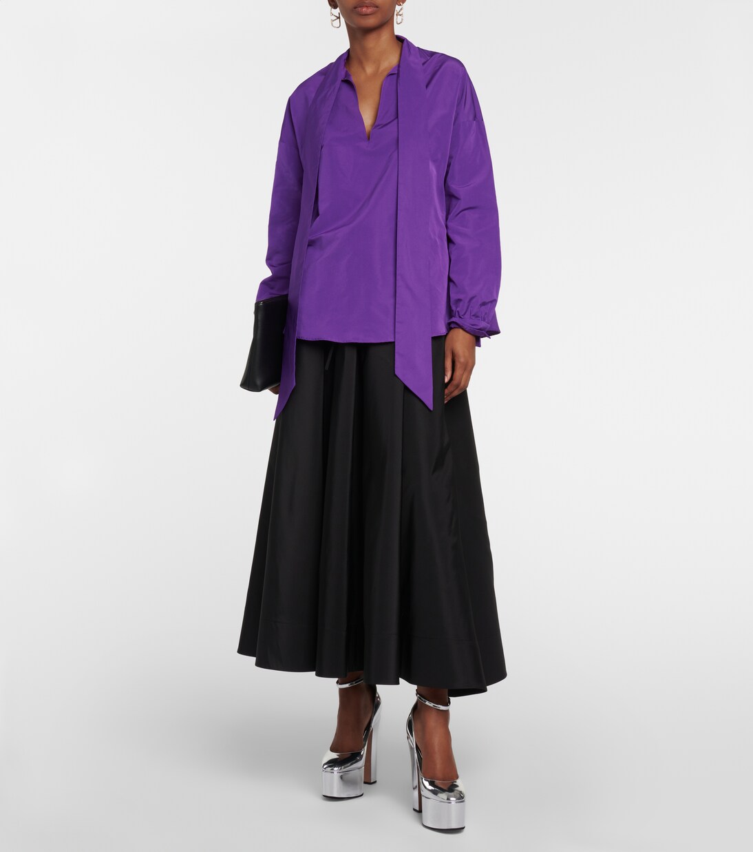 Tan-Go 155 metallic leather platform pumps | Valentino Garavani