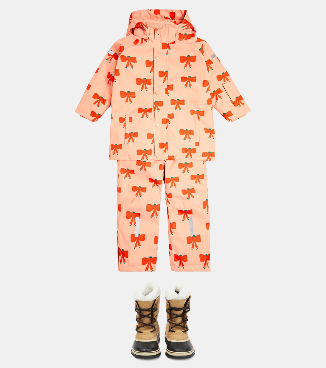 Tiny Bow technical snow jacket | Tinycottons