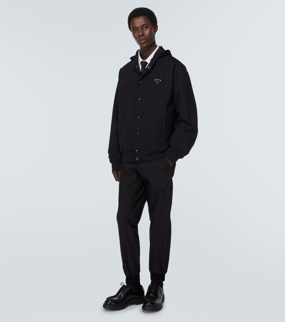 Pantalones deportivos de mezcla de seda | Prada