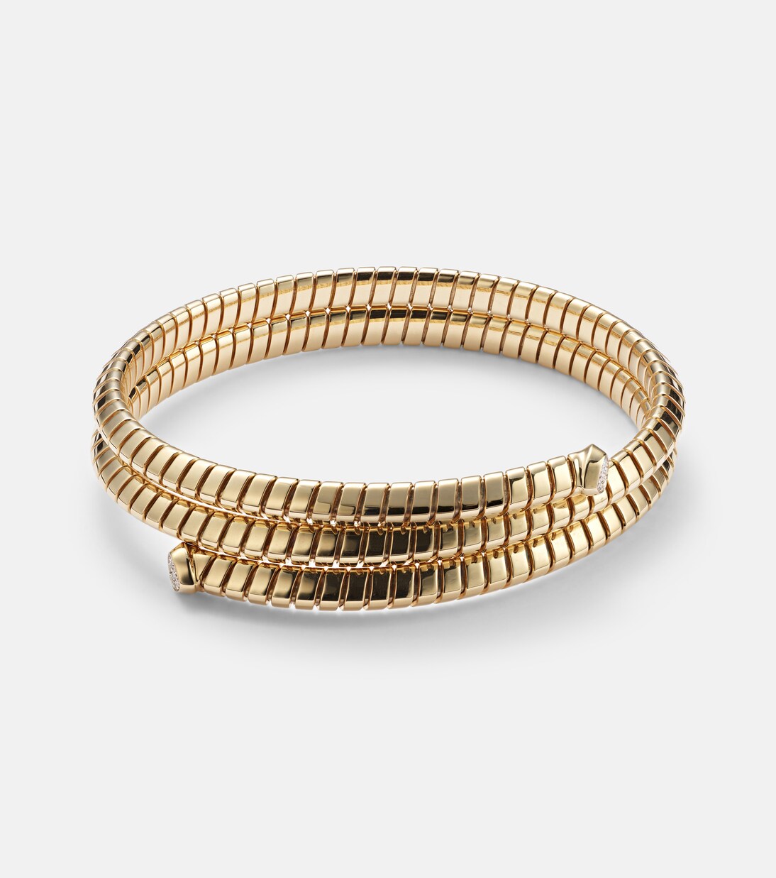Trisolina Triple 18kt gold bangle with diamonds | Marina B