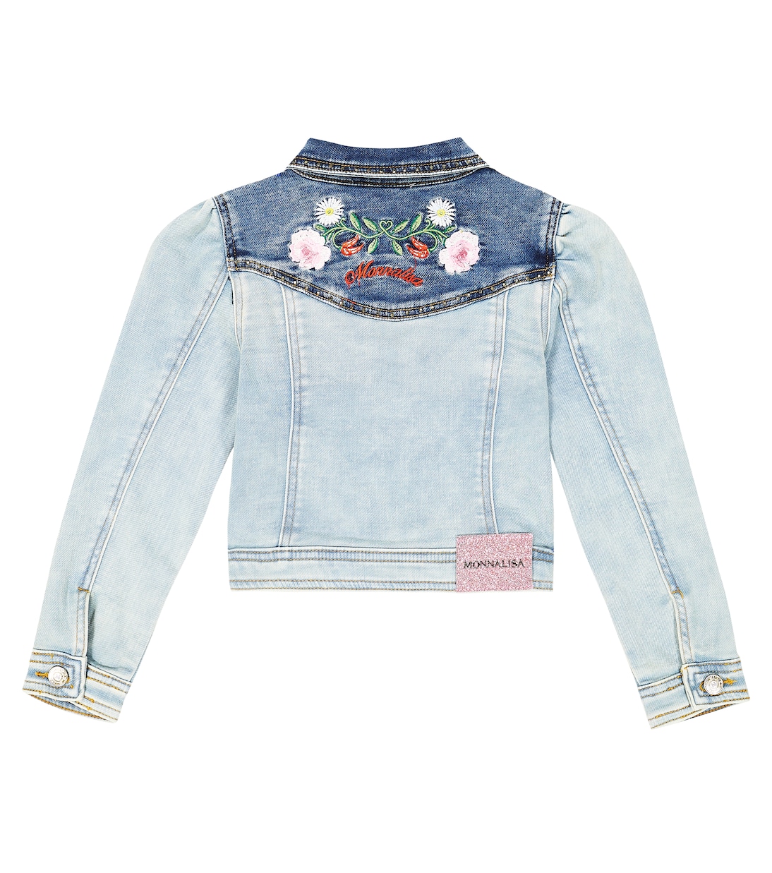 Embroidered denim jacket | Monnalisa