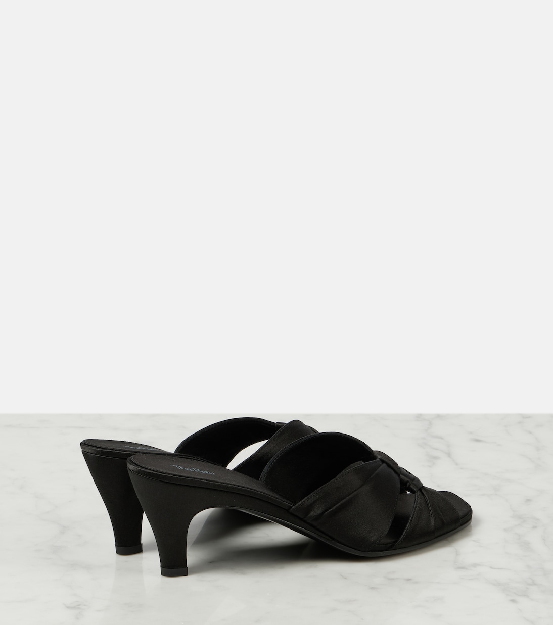 Pantoletten Soft Knot 65 aus Satin | The Row