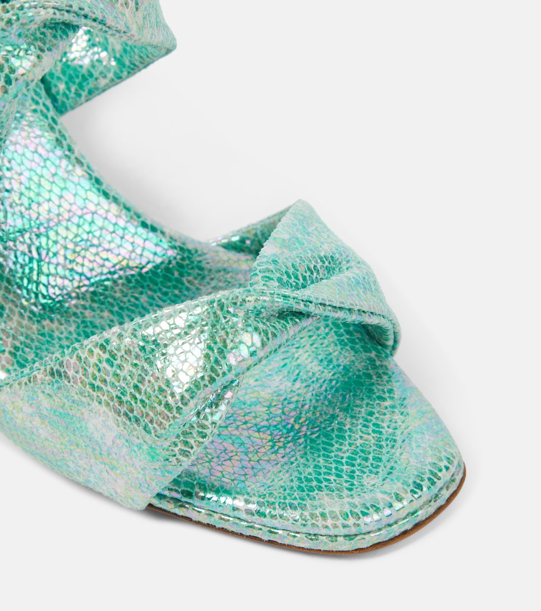 Wedge-Sandalen Twist aus Metallic-Leder | Aquazzura