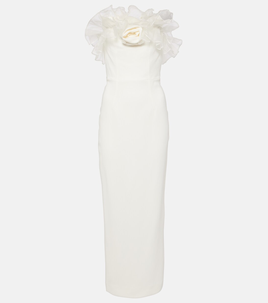 Bustier-Robe aus Cady mit Organza | Alessandra Rich