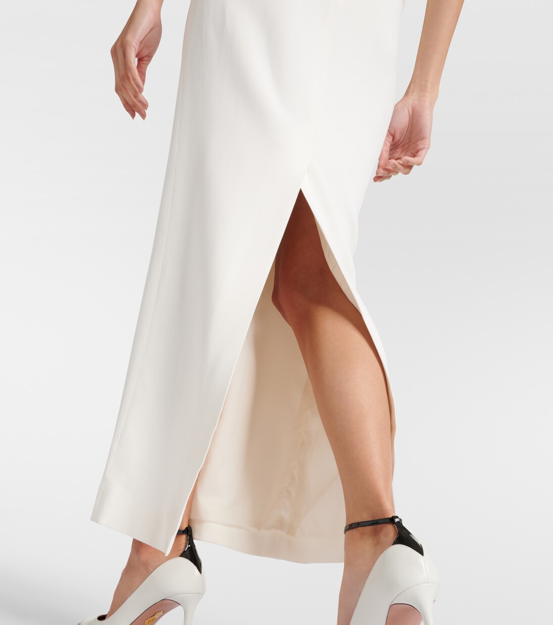 Bustier-Robe aus Cady mit Organza | Alessandra Rich