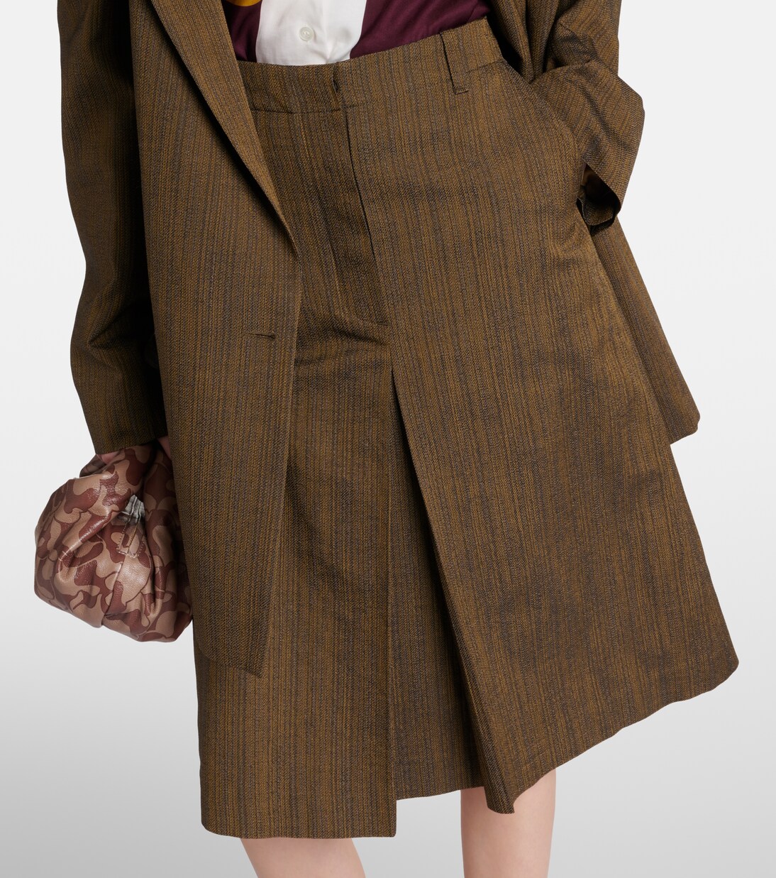 Cotton and silk-blend midi skirt | Dries Van Noten