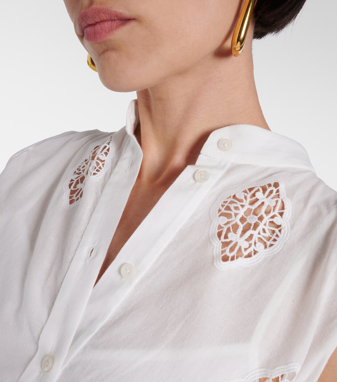 Robe brodée en coton mélangé | Erdem