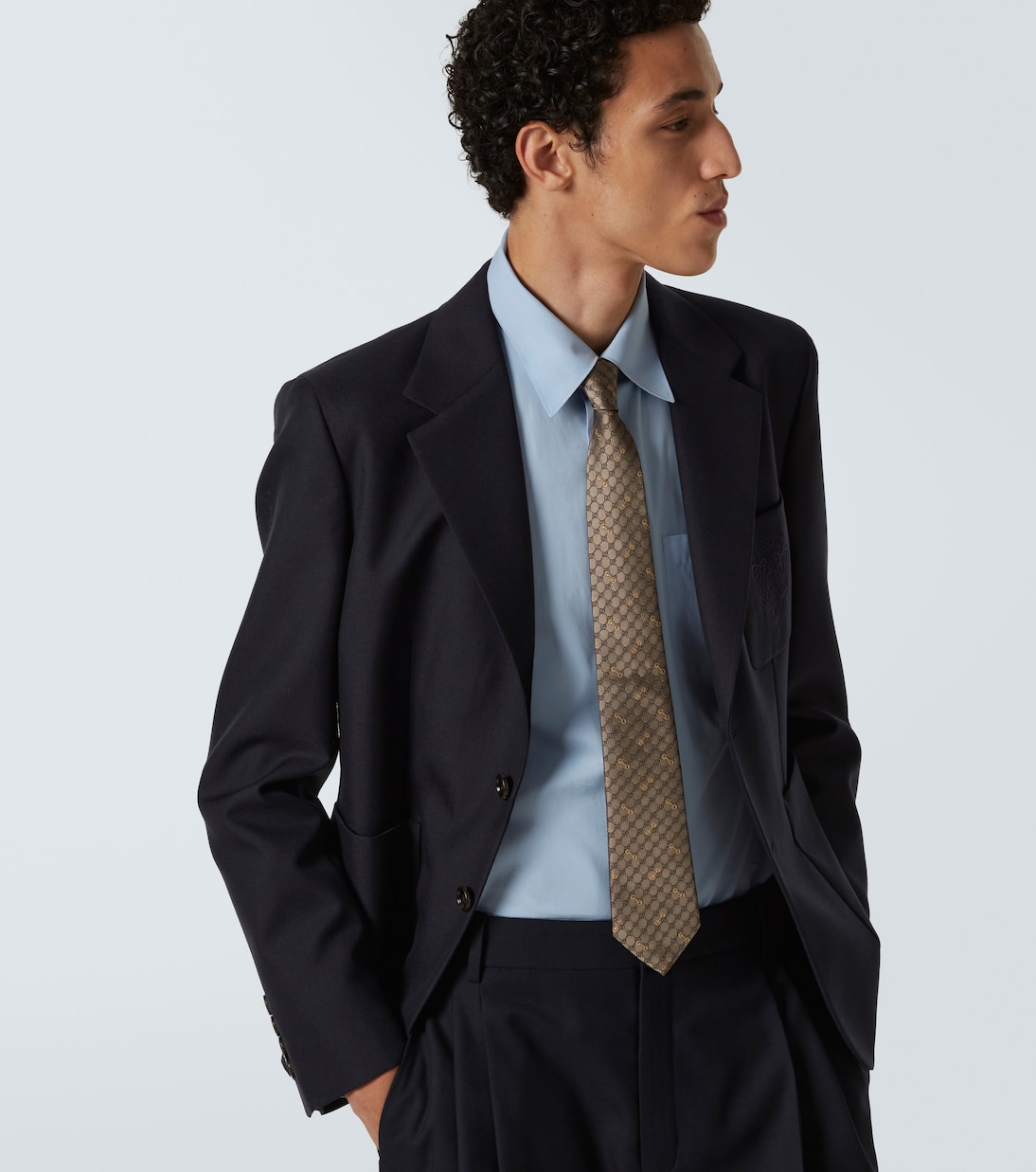 Cravatta GG in seta jacquard | Gucci