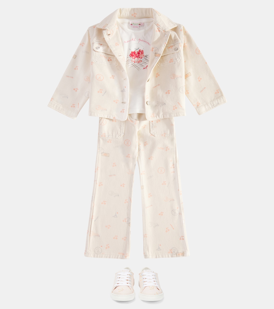 Pantalones Gretchen de denim de algodón | Bonpoint