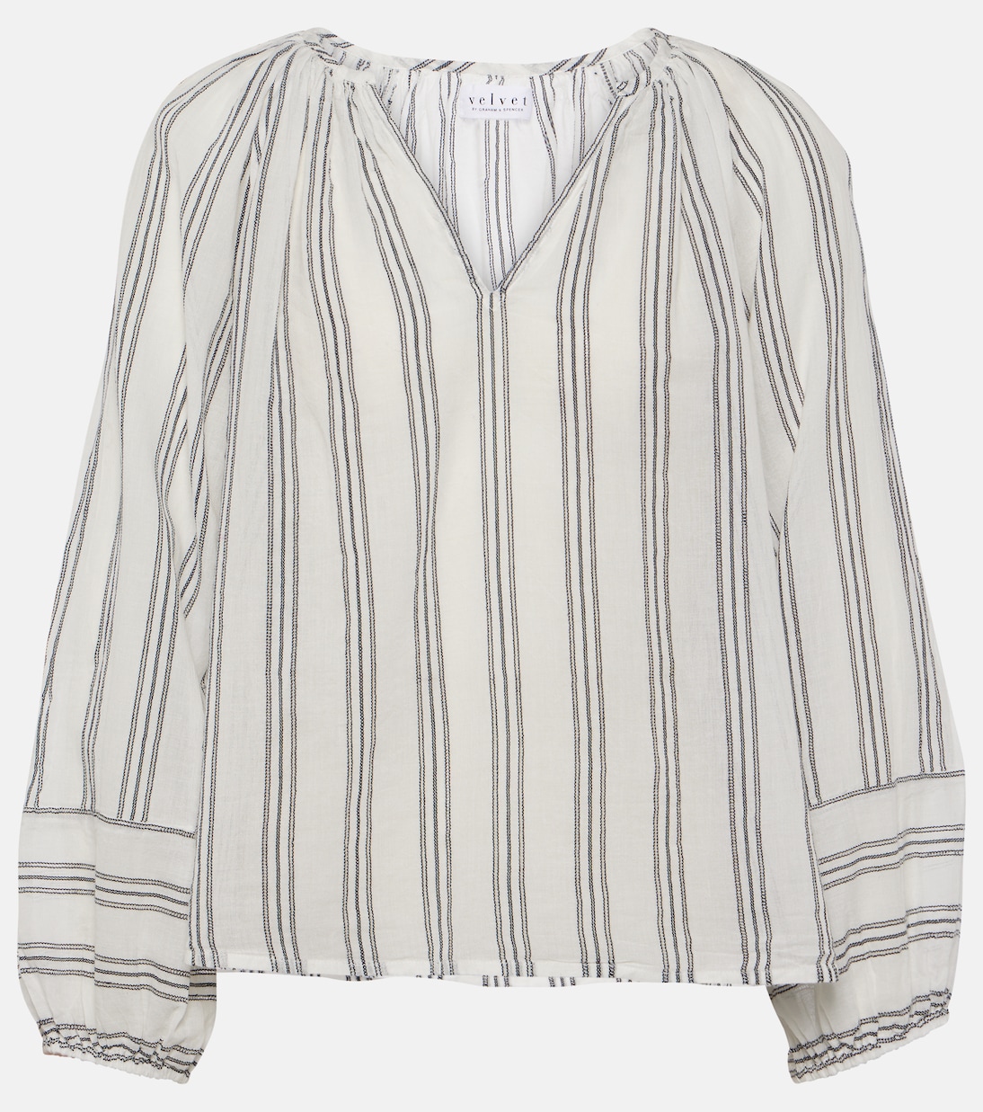 Besticktes Top Gianna aus Baumwolle | Velvet