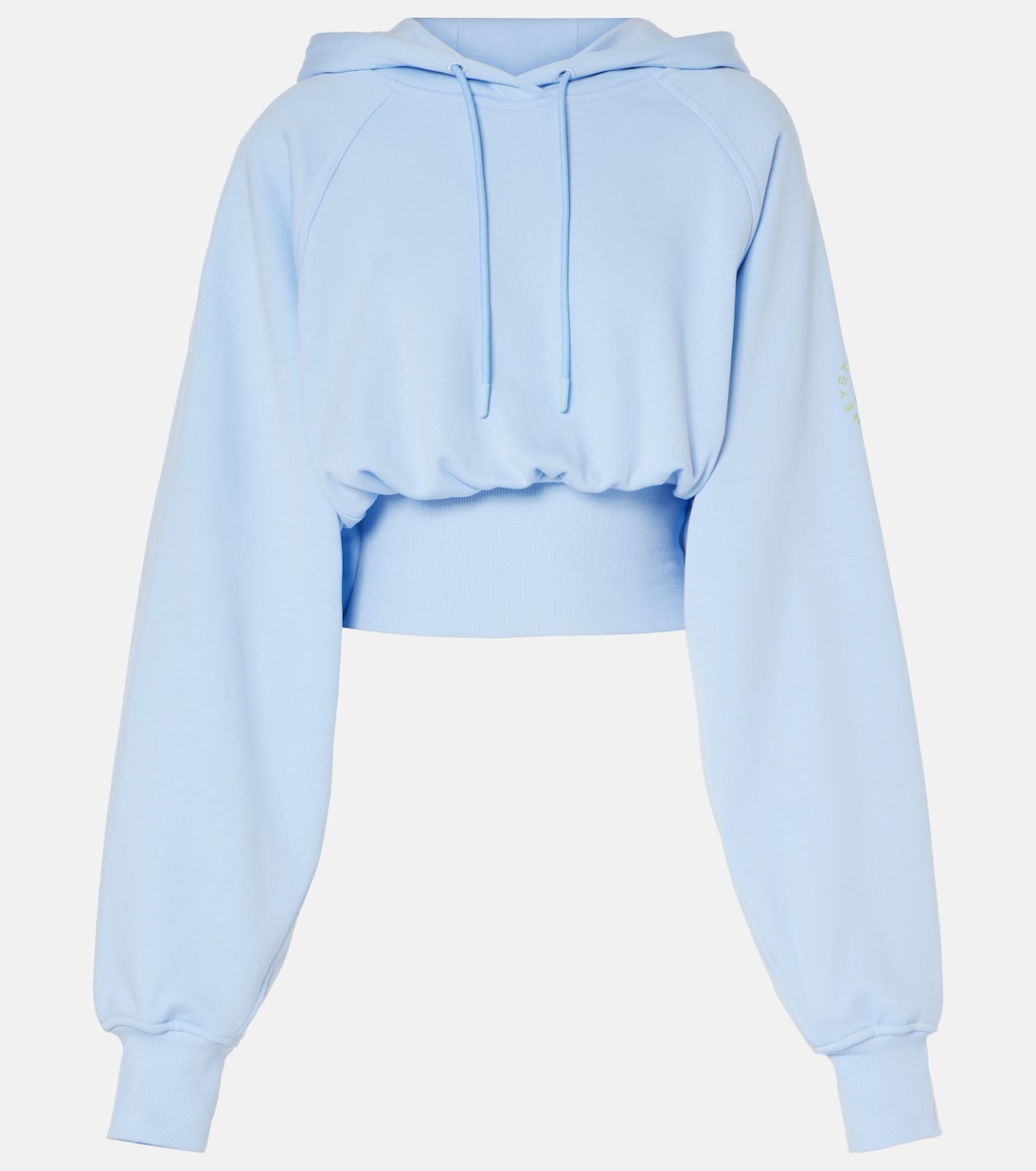 Cropped cotton jersey hoodie | Adidas by Stella McCartney