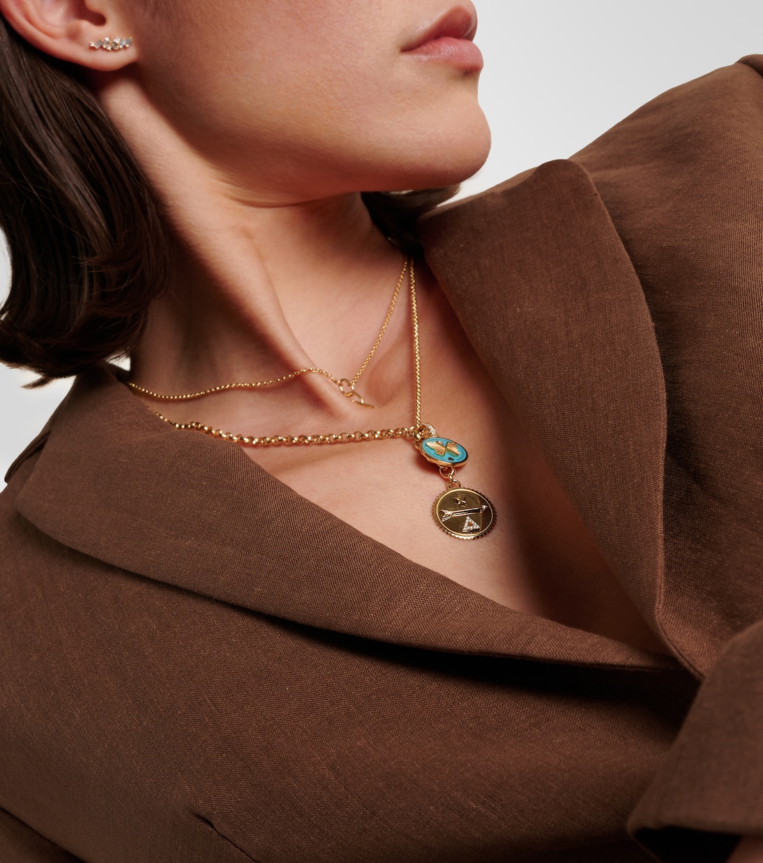 Dream & Reverie 18kt gold charm necklace with diamonds | FoundRae