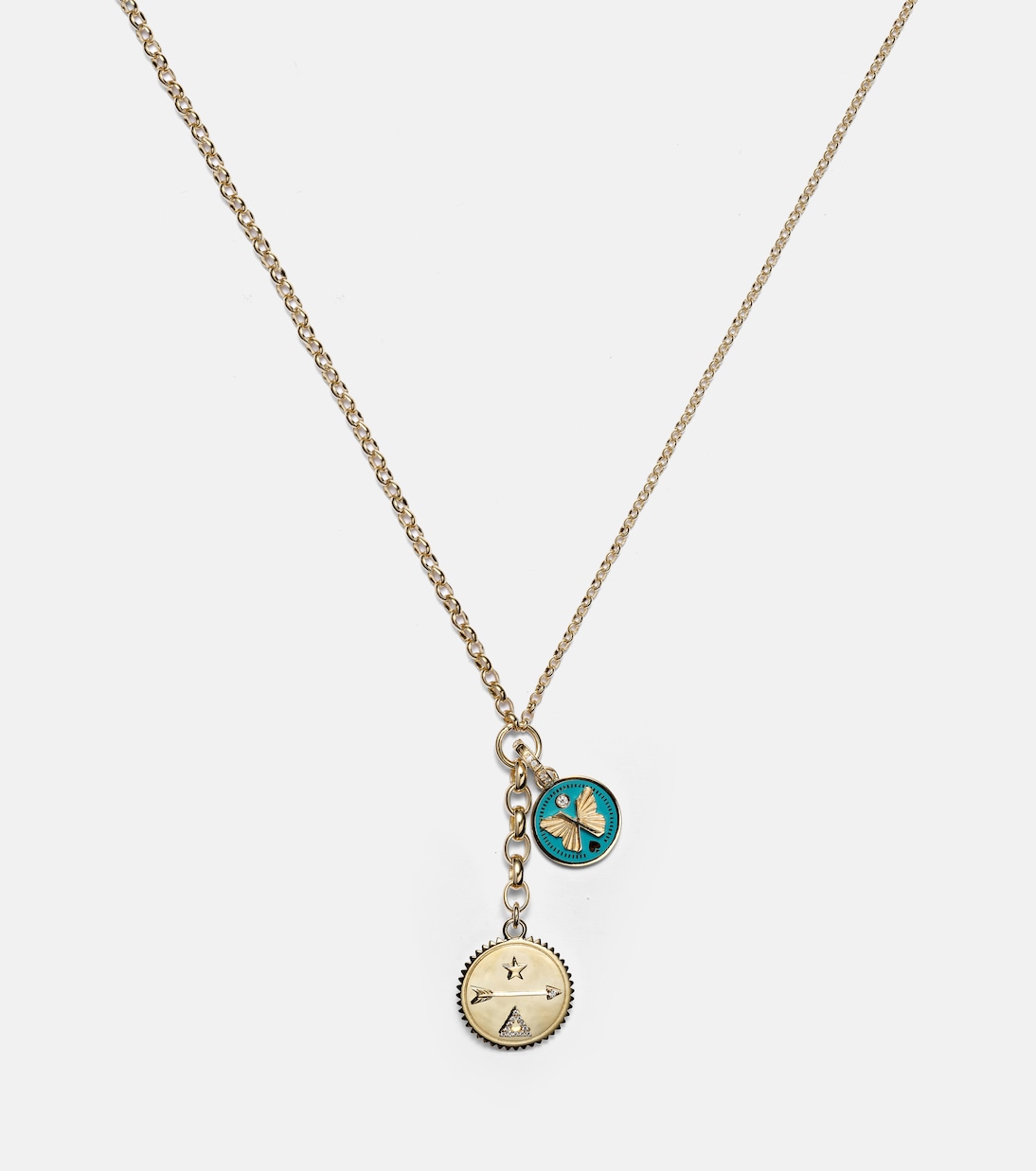 Dream & Reverie 18kt gold charm necklace with diamonds | FoundRae