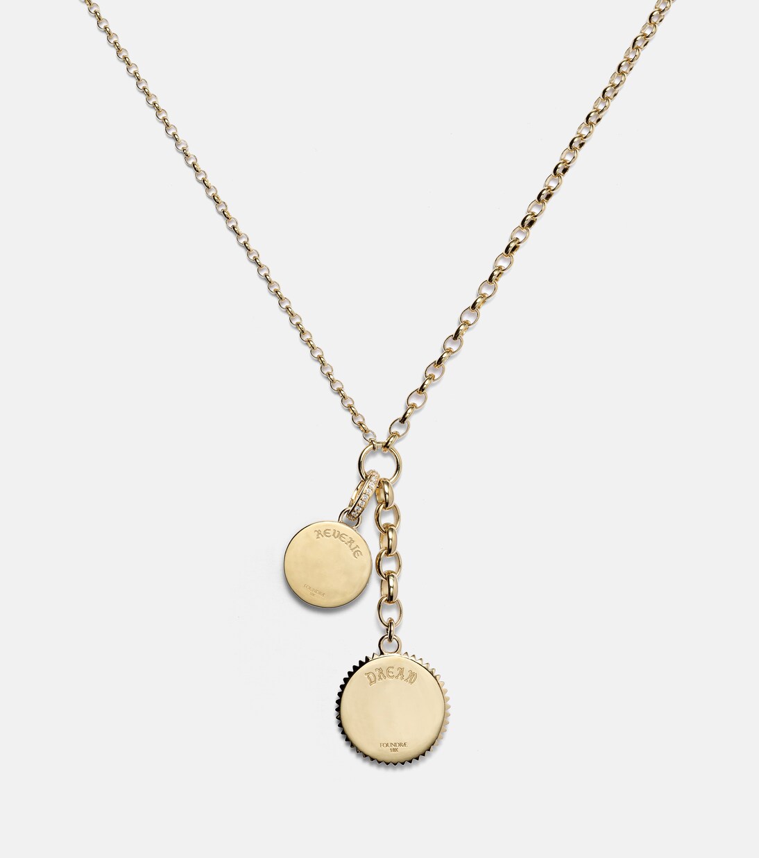 Dream & Reverie 18kt gold charm necklace with diamonds | FoundRae