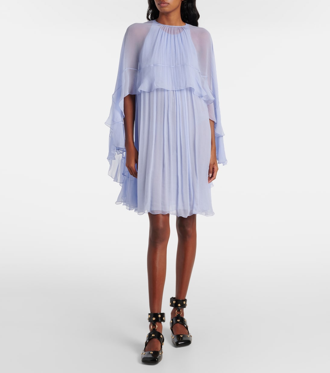 Jade studded leather flats | Chloé