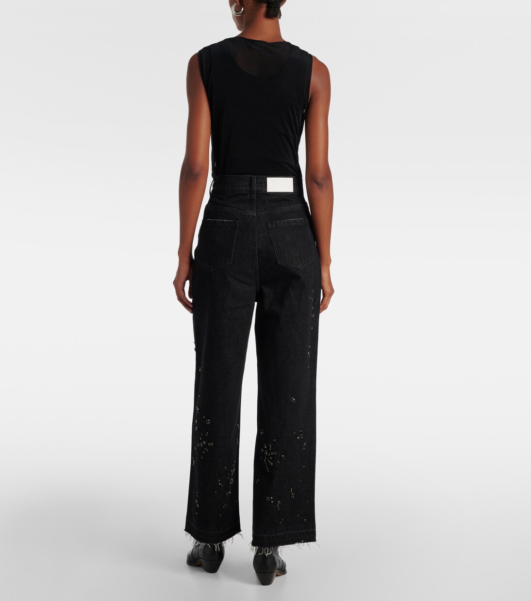 Jeans a gamba larga distressed | Xu Zhi