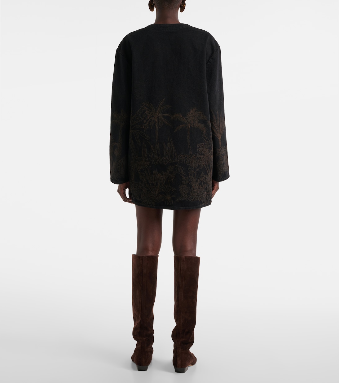 Jungle Toile De Jouy denim top | Alanui